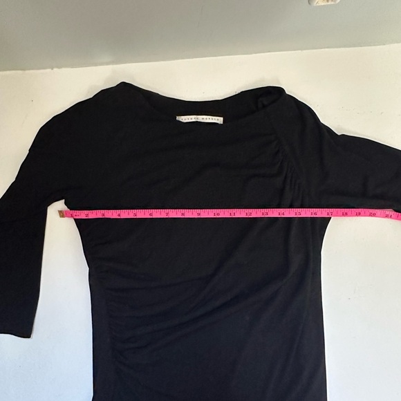 Susana Monaco long sleeve formal Black Dress with scrunched side fitted size L - Picture 7 of 8